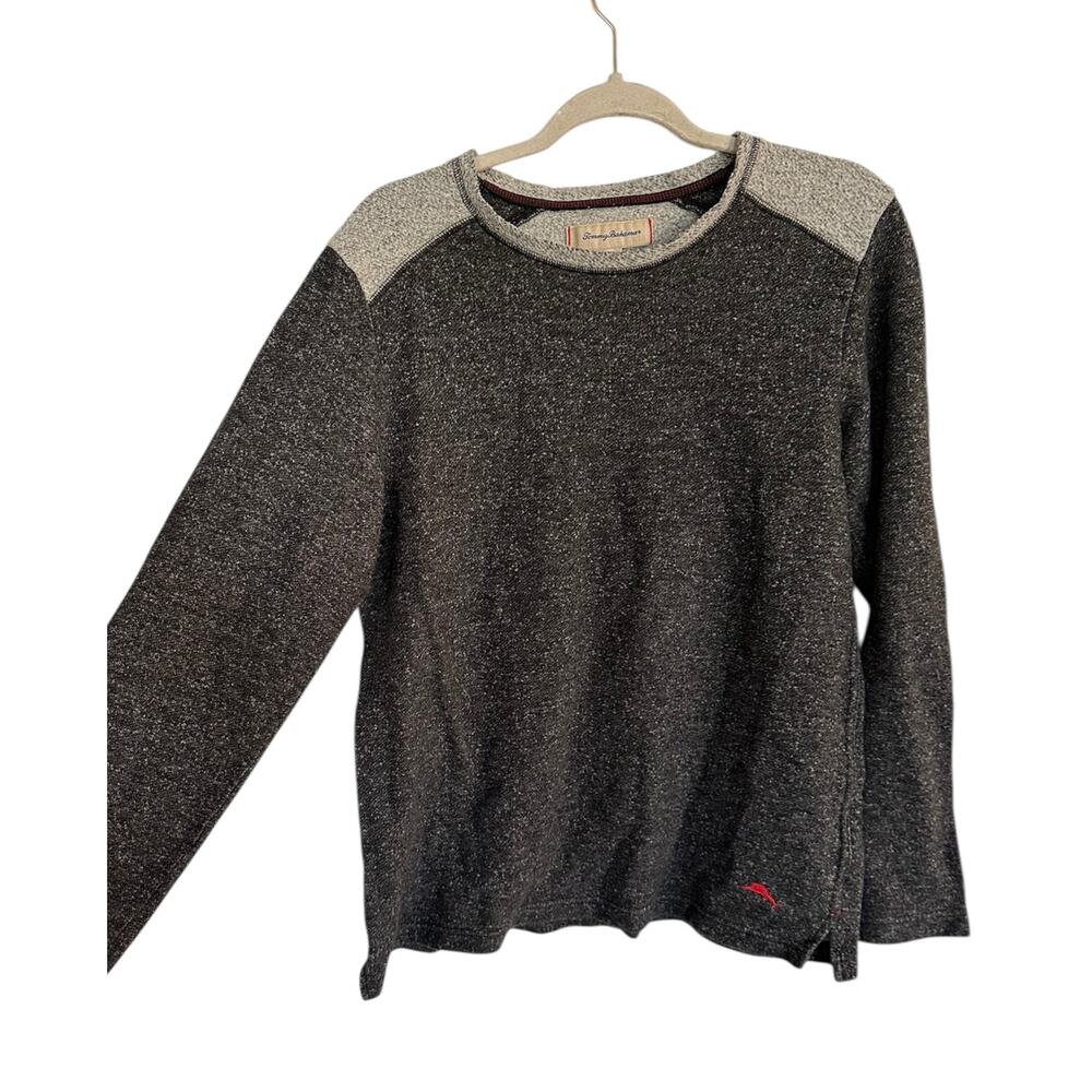 Tommy Bahama M Pullover long sleeve sweatshirt top hoodie comfort casual grey